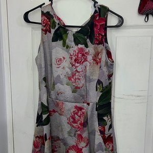 Calvin Klein Sleeveless Midi Dress Gray